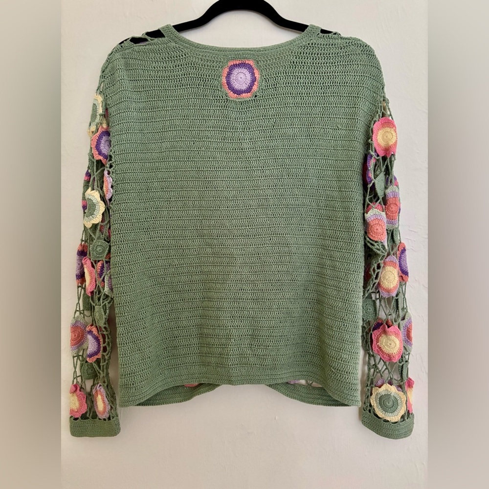 Vintage Granny Square Crochet Cardigan - Picture 8 of 9
